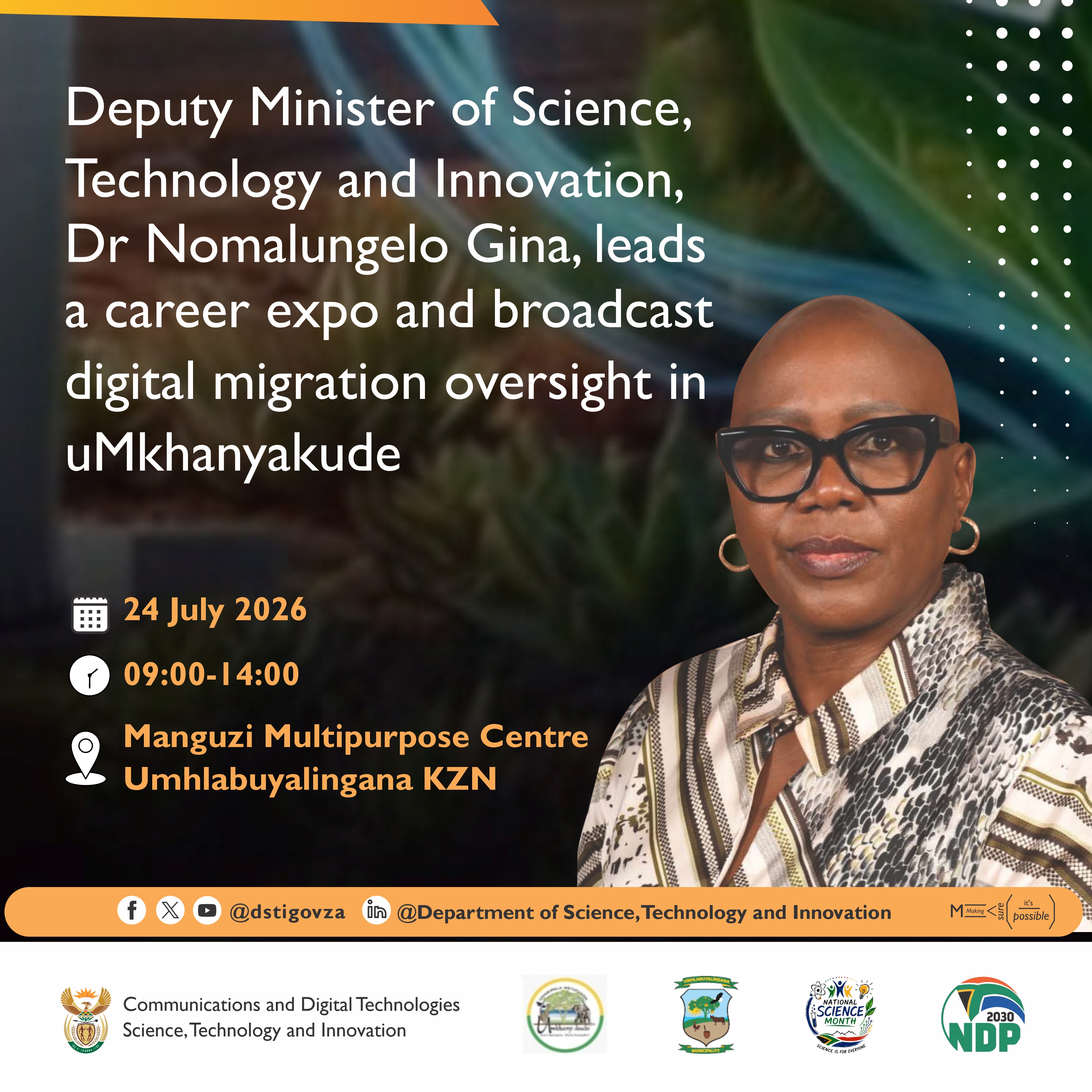 Deputy Minister Gina leads Science Month career expo in uMkhanyakude