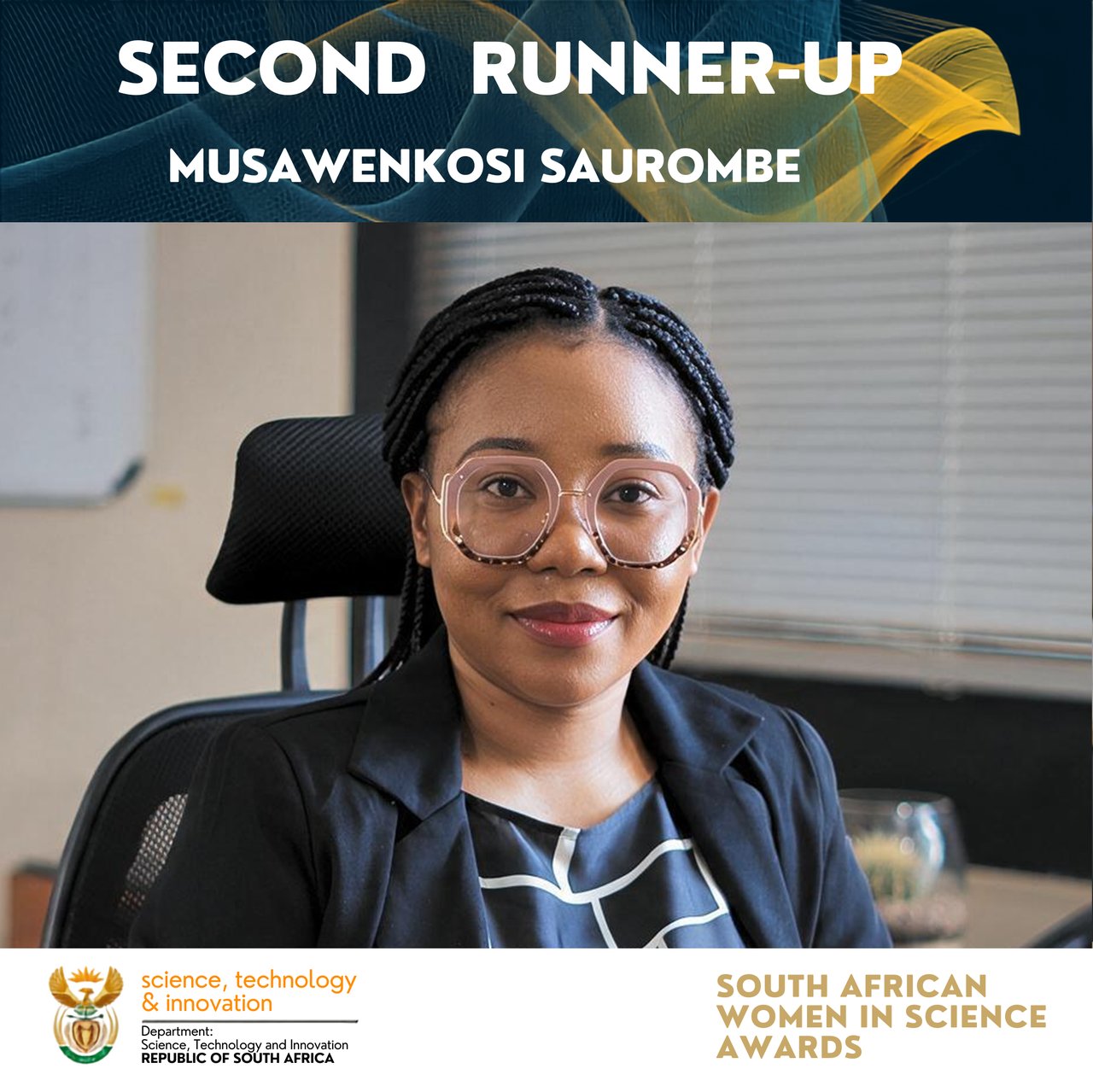 SAWiSA 2026: Prof. Musawenkosi Saurombe — Second Runner-Up, Distinguished Young Woman Researchers